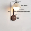 Axyaa White Glass LED Wall Lamps with Switch for Bathroom Mirror, Stair Light