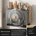 Axyaa Wall-mount Knife and Cutting Board Storage Rack