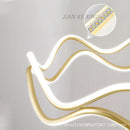 Axyaa Wavy Shape LED Aluminum Chandelier for Kitchen Dining Living Room