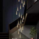 Axyaa Crystal Chandelier: Modern Luxury Stair & Living Room Lighting