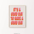 Retro Today Is A Good Day Canvas Posters by Axyaa for Modern Home Decor