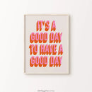 Retro Today Is A Good Day Canvas Posters by Axyaa for Modern Home Decor