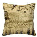 Axyaa Music Notes & Piano Keys Pillow Cover Home Decor Pattern for Sofa Bedroom Car
