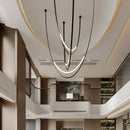 Axyaa Designer Belt Lamp: Customizable Pendant Light for Loft Living Room & Exhibition Hall
