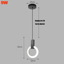 Axyaa Nordic LED Pendant Light: Stylish Ring Chandelier for Living Room, Dining Room, Bedroom
