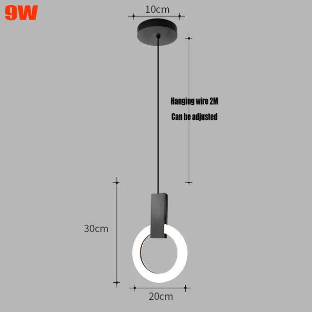 Axyaa Nordic LED Pendant Light: Stylish Ring Chandelier for Living Room, Dining Room, Bedroom