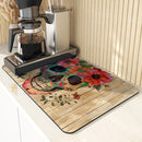 Axyaa Halloween Watercolor Branches Drying Mat