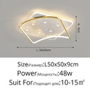 Axyaa Modern LED Ceiling Light Black/Gold Remote Control Home Decor Lighting