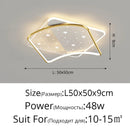 Axyaa LED Ceiling Light Black/Gold Remote Control Modern Home Lighting Fixtures