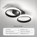 Axyaa Modern Ceiling Light for Indoor Decor, Black Round/Square LED Fixture