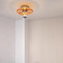 Axyaa Clear Blue Orange Glass Wall Sconce for Living Room