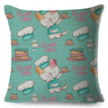 Axyaa Cat Cushion Cover: Decorative Linen Pillow for Home, Sofa, Children's Room