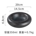 Axyaa Ceramic Concave Soup, Dessert, Sushi Plate - Retro Creative Design
