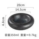 Axyaa Ceramic Concave Soup, Dessert, Sushi Plate - Retro Creative Design