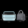 Axyaa Stainless Steel Insulated Bento Box 2 Layers with Thermal Bag