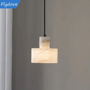 Axyaa Marble Pendant Light: Nordic Style LED Fixture for Home Decor, Dining Room, Bedroom