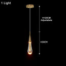 Axyaa Crystal Chandeliers - Nordic Luxury Water Drop Pendant Lights