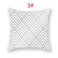 Axyaa 18" Sliver Grey Geometry Striped Pillowcase Home Decor Pillow Cover