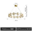 Axyaa Modern Glass Chandeliers Black/Gold Pendant Lights for Luxury Decor
