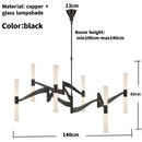 Axyaa Vintage Copper LED Ceiling Chandelier for Kitchen, Living Room - Brenta Grande