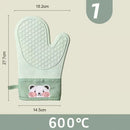 Axyaa Silicone Kitchen Gloves: High Temperature Resistant Non-Slip Baking & Oven Gloves