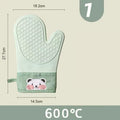 Axyaa Silicone Non-Slip High Temp Oven Gloves: Kitchen Insulation Baking Gloves