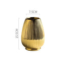 Axyaa Golden Ceramic Vase - European American Modern Home Decor & Flower Arrangement