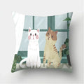Cat Pattern Cushion Cover for Axyaa Brand Decorative Throw Pillow.
