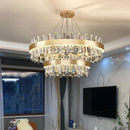 Axyaa Crystal Chandelier Dining Room Ceiling Light Luxury Pendant Lamp