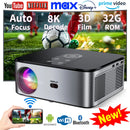 Axyaa 4K Android 12 8K Video Projector 35000 Lumens Home Theater Auto Focus Keystone