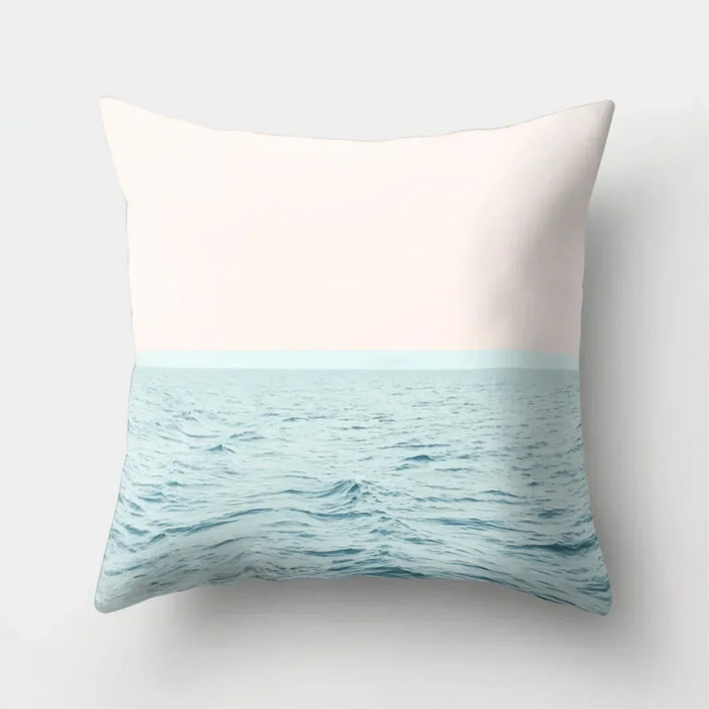 Axyaa Sea Waves Cushion Cover 45x45cm for Home, Office & Car Décor