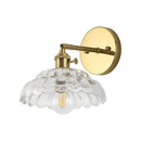 Axyaa Flower Glass Wall Light Fixture E27 Bulb Base for Home Kitchen Bedroom