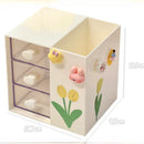 Axyaa Kawaii Desk Pen Holder & Organizer Box - Multifunctional Desktop Storage Organizing