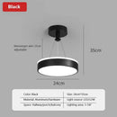 Axyaa LED Circle Ceiling Light Black Gold Lustres Home Decor Fixture