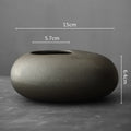 Axyaa Ceramic Pebble Shape Flowerpot Vase Succulent Pots Bonsai Home Decoration