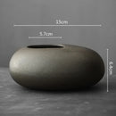 Axyaa Ceramic Pebble Shape Flowerpot Vase Succulent Pots Bonsai Home Decoration