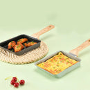 Axyaa Nonstick Tamagoyaki Pan: Rectangular Japanese Omelette Egg Roll Pan with Detachable Handle