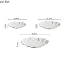 Axyaa Ceramic Salad Plate with Frosted Texture, Shallow Design - Artistic Tableware