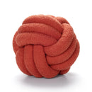 Axyaa Red Knot Pillow Ball: Handmade Soft Round Decorative Plush Cushion