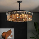 Axyaa Modern Luxury Crystal Chandelier Ceiling Lamp for Living, Dining, and Bedroom Decor