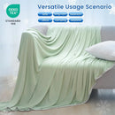 Axyaa Double Sided Ice Silk Cooling Blanket - Lightweight & Smooth Cold Quilt
