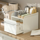 Axyaa Seasoning Rack Spice Holder Pull-out Storage Drawer Shelf