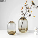 Axyaa Glass Hydroponic Vase Small Mouth Decorative Dried Flower Arrangement Craft
