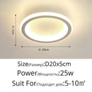 Axyaa Round LED Ceiling Lamp 25cm Creative Kitchen Light Square Home Indoor