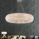 Axyaa Luxury Loft Chandelier: Modern Crystal Pendant Lights for Living Room.