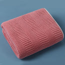 Axyaa Striped Coral Velvet Hand Towels: Soft, Quick Drying, Absorbent Towel