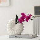 Axyaa Shell Shape Ceramic Vase Nautilus Snail Handicraft Ornament Home Decor
