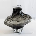 Axyaa Frosting Glass Vase: Nordic Minimalist Style Home Decor for Flowers, Modern Living Room Accent