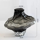Axyaa Frosting Glass Vase: Nordic Minimalist Style Home Decor for Flowers, Modern Living Room Accent