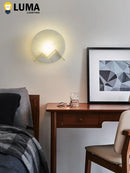 Axyaa Marble Wall Sconce - Modern Style All Copper Wall Lamp for Living Room, Bedroom, Staircase
